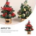 thumbnail image 3 of Adorno de Planta Artificial Injueey Mini Árbol de Navidad Rojo, 3 of 6