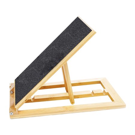 Cat Scratch Ramp Adjustable Dog Ramp Adjustable Height Wooden Pet Ramp Scratching Board Folding for ...