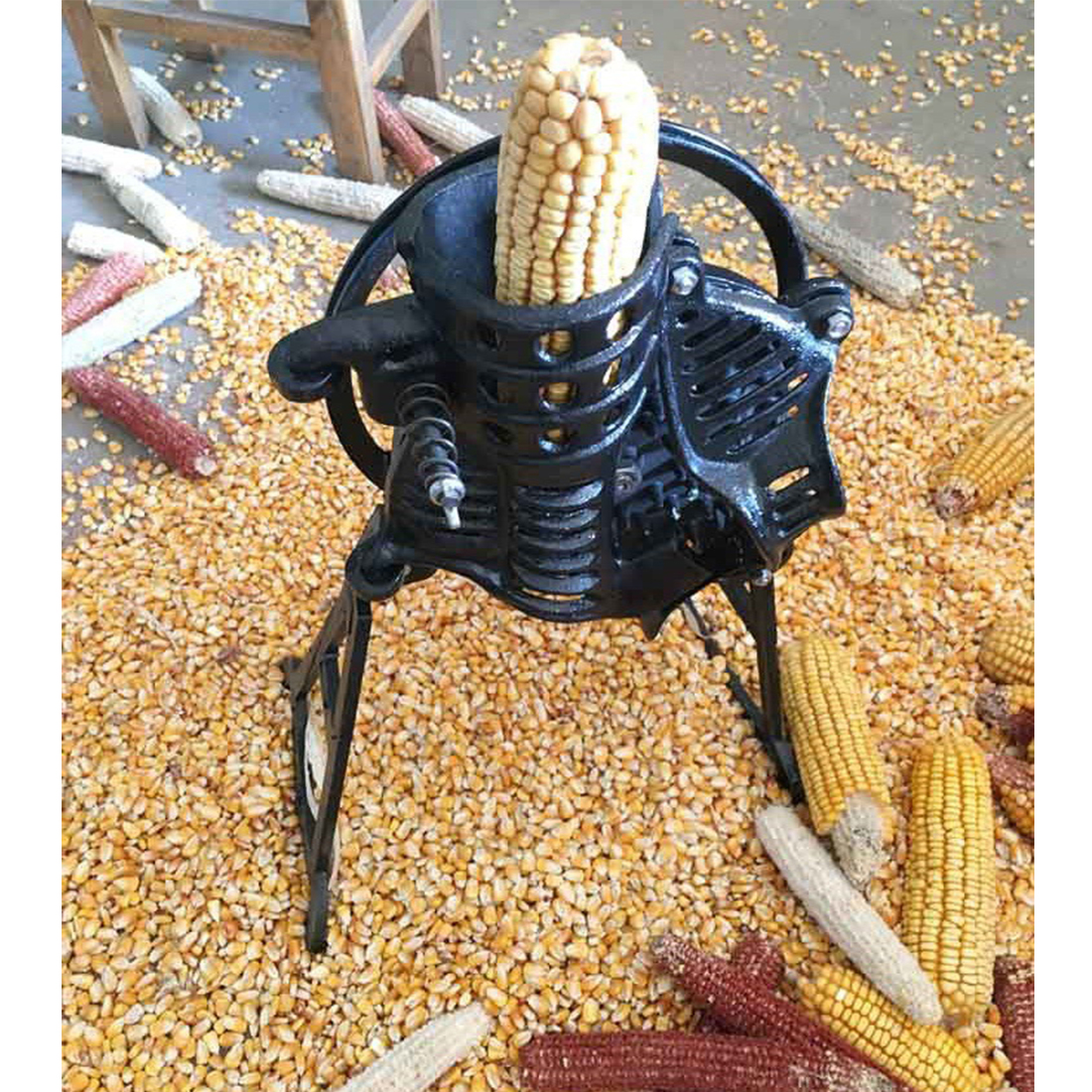 INTBUYING Hand/Electric Corn Sheller Dry Corn Thresher Farming Tool