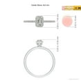 thumbnail image 4 of ANGARA Natural Emerald-Cut Diamond Halo Engagement Ring in 14K White Gold for Women (Size-5x3mm| Color-K| Clarity-I3) | April Birthstone, Anniversary, Jewelry Gift for Women | Natural Diamond Ring, 4 of 8