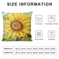 thumbnail image 5 of YINGXI  Summer Hello Sunshine Sunflower Get Cozy Throw Pillow Covers,Yellow Green Cushion Case for Sofa Couch Decorations 12x12in, 5 of 5