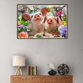 thumbnail image 2 of 5D Diy cristal Animal pintura pájaro pareja cerdo pavo real redondo diamantes de imitación artesanía diamante punto de cruz decoración de la habitación seitruly JJ15249-03, 2 of 6