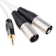 thumbnail image 3 of Cable de Audio Adaptador 3.5mm 1/8'' a Doble XLR Macho Baoblaze 150cm, 3 of 6