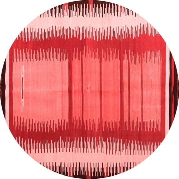 Ahgly Company Indoor Round Southwestern Red Country Area Rugs, 7' Round