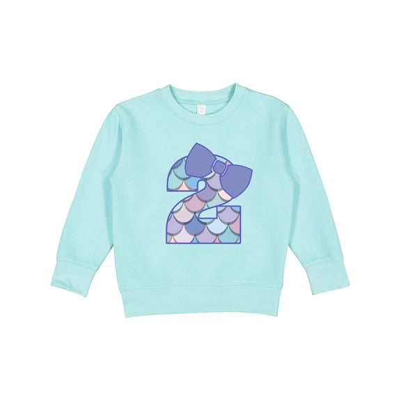 Inktastic 2nd Birthday Mermaid 2 Year Old Girl Toddler Sweatshirt