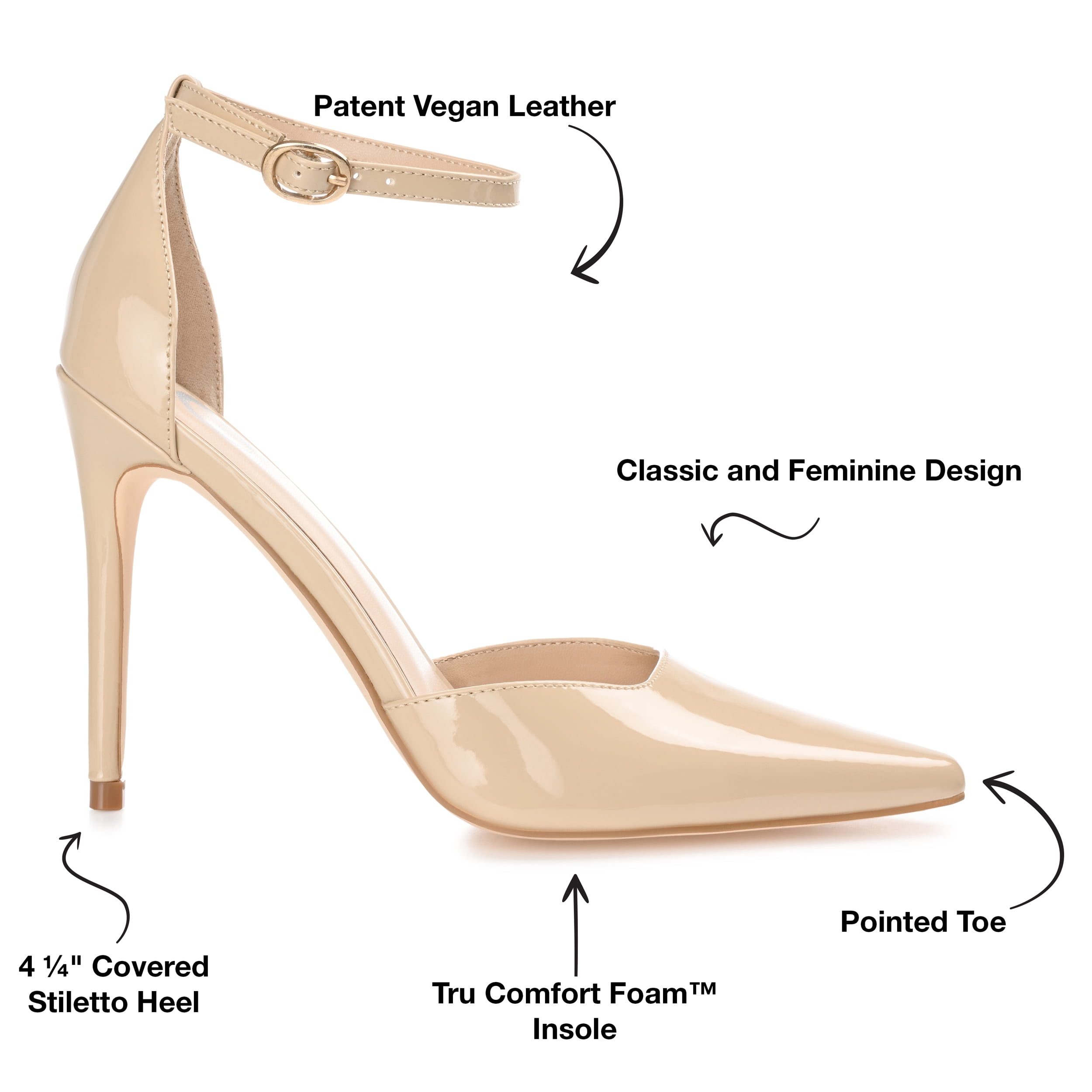 Journee Womens Miriem Pointed Toe High Stiletto Pumps, Widths Available