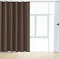 thumbnail image 6 of Curtain X1 Modern Solid Curtains Room Darkening Thermal Rod Pocket Window Curtains for Bedroom (2 Panels) 72 in X 72 in Brown, 6 of 6