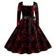 thumbnail image 1 of WILLBEST Vestidos de Verano para Mujer Vestido Acampanado Estampado sin Mangas Vestido Túnica Vestidos de Invitada de Boda Grande​​, 1 of 2