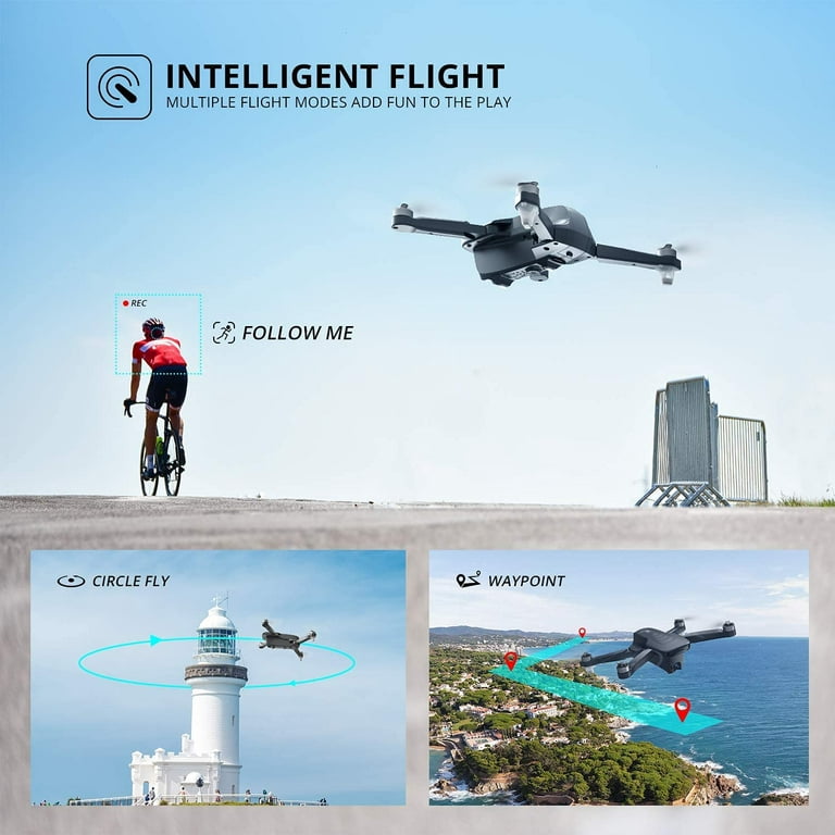 Holy Drone HS175D with 4K Camera for Adults and Beginners Foldable GPS Drone Auto Return Home Follow Me Mode 2 Batteries Double the Flight Time Walmart.com