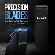 Barbasol Touch Up Beard Trimmer for Men w/ Stainless Steel Blades and 3 Guide Combs, Black