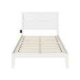 thumbnail image 3 of AFI NoHo 14" Full Wood Platform Bed Frame with Modern Panel Headboard, White, 3 of 6