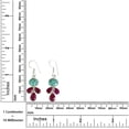 thumbnail image 5 of Simulated Ruby & Turquoise Gemstone Drop Earrings Handcrafted 925 Sterling Silver Plated Jewelry, 5 of 5