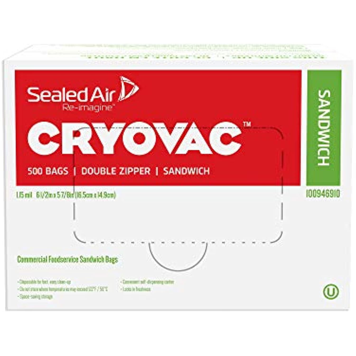 Cryovac 40 lb Gusseted Pouches