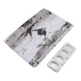 thumbnail image 1 of Cortina de ducha de baño opaca impermeable de tela de poliéster con gancho (bosque de abedules), 1 of 8