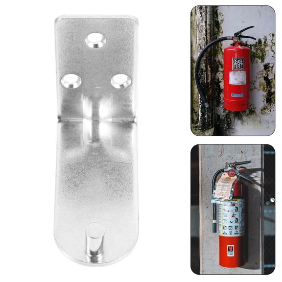 NIAIZEK 10Pcs Transparent L Shaped Metal Fire Extinguisher Wall Bracket Holder Rust Resistant and Easy to Install
