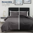 thumbnail image 2 of Martex 3-Piece King Reversible Comforter Set | Super Soft Lightweight | Graphite/Ebony, 2 of 9