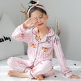 thumbnail image 1 of Pijamas para niñas Primavera y otoño Manga larga Niños Delgados Grandes Niños Princesa Niñas Traje de casa Solapa Ropa exterior, 1 of 6