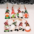 thumbnail image 4 of Adornos navideños de gnomo con colgante de madera pintado para Navidad 2022, decoración navideña para el hogar, decoración de Año Nuevo 2023, 4 of 5