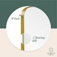thumbnail image 3 of Hamilton Hills Black Metal Surrounded Round Pivot Mirror | Silver Backed Adjustable Moving, 3 of 7