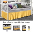thumbnail image 4 of SGI Bedding Day Bed Skirt | Twin 18" Inch Drop, Ruffled Microfiber Bed Skirt | Fade Resistant, Wrinkle Free, Anti-static, Decorative, Extra Storage Space, Clutter-Free | Golden, 4 of 8