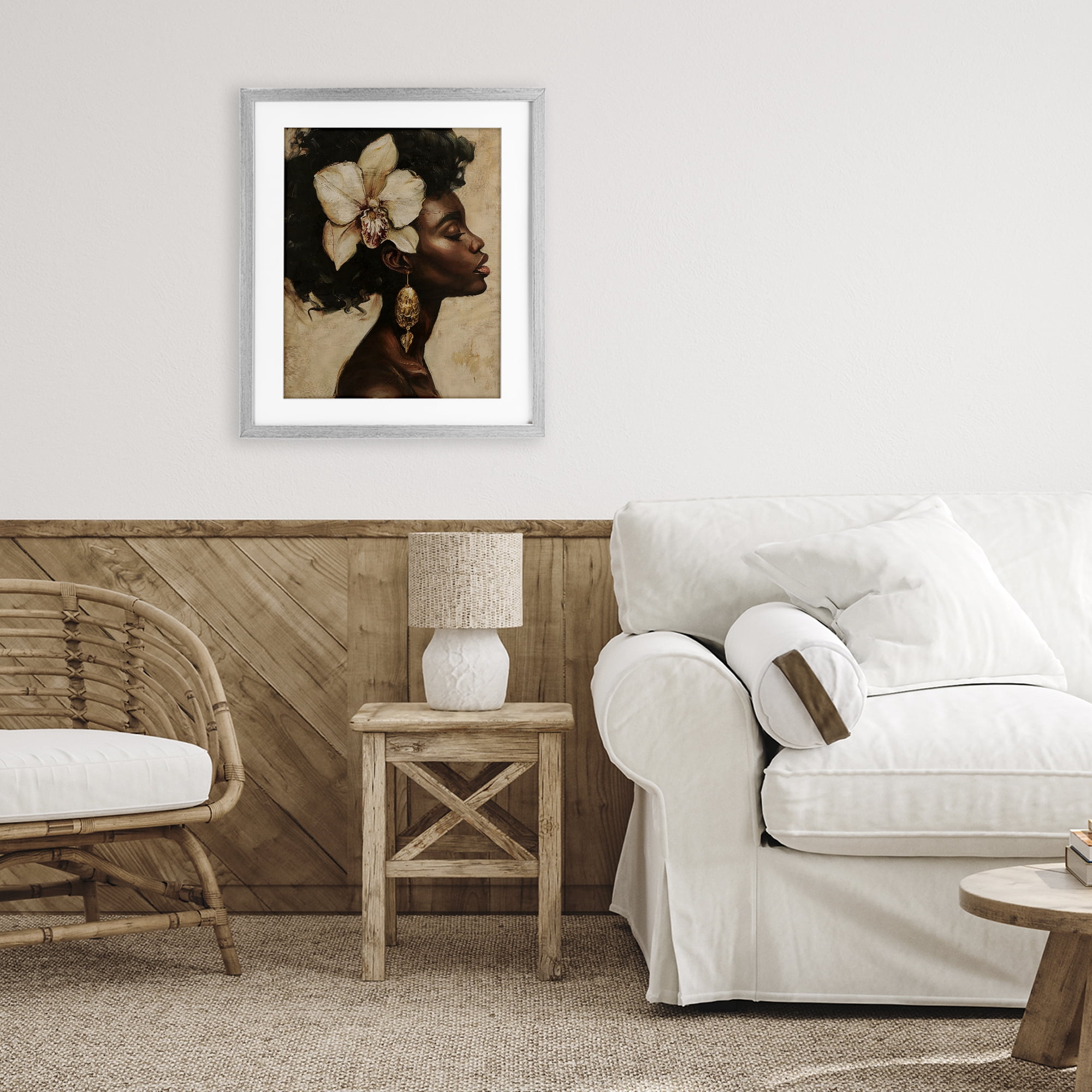Stupell Industries Orchid Majesty Portrait Gray Framed Print Under Glass, design by Svetlana Aleynikova