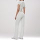 thumbnail image 5 of Conjunto de 2 piezas para mujer: top corto de manga corta y pantalones rectos, estilo deportivo informal, tallas reales para primavera/verano, 5 of 6
