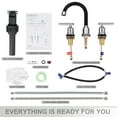 thumbnail image 7 of Wowow Two-Handle 8" Widespread  Bathroom Faucet with Supply Line and Pop Drain in Brushed Nickel and Black, 7 of 7