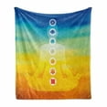 thumbnail image 1 of Colorful Soft Flannel Fleece Throw Blanket, Gradient Colored Digital Female Human Body with Central Points Design, Cozy Plush for Indoor and Outdoor Use, 70" x 90", Multicolor, by Ambesonne, 1 of 6