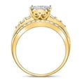 thumbnail image 4 of 10K Yellow Gold Round Diamond Oval Bridal Wedding Engagement Ring 1 Cttw, Womens Size: 5-10, 4 of 4