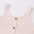 thumbnail image 2 of NIEWTR Toddler Girls Short Sets Kids Cute Ruffle sleeveless Tops and Casual Shorts Girls Summer 2 Piece Outfits Clothes(Beige,6-12 Months), 2 of 2