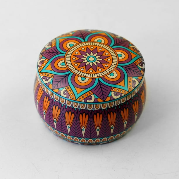 Caja pequeña de hierro para hornear galletas, caja para té con forma de rosa Luoshi, lata para velas, lata para dulces, tarro para velas