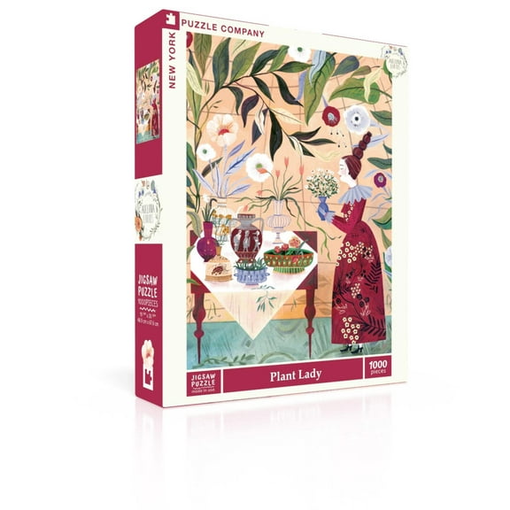 New York Puzzle Company Plant Lady 1000 Piece Jigsaw Puzzle