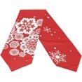 thumbnail image 2 of Coolnut 13"x70" Rectangle Christmas Snowflakes On Red Printed Table Runner for Wedding Birthday Holiday, 2 of 7