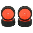 thumbnail image 3 of RC Tires, RC Drag Tires 4 PCS Concave Convex Texture Plastic Rubber  For 1/10 Flat Sports Car For Remote Control Car Red, 3 of 8