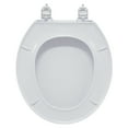 Mainstays White Round Plastic Toilet Seat, Easy off