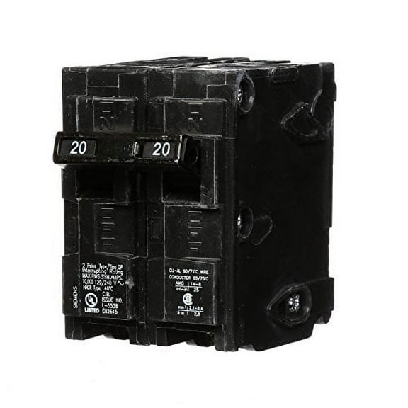 Q220 20-Amp Double Pole Type QP Circuit Breaker
