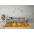 thumbnail image 3 of Ahgly Company Machine Washable Indoor Square Persian Yellow Traditional Area Rugs, 7' Square, 3 of 4