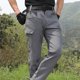 thumbnail image 4 of Pantalones largos para hombre, cintura elástica, informales, deportivos, multibolsillos, de poliéster., 4 of 9