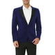 thumbnail image 1 of BLAZER DE VELVET CHIC PARA HOMBRE CON UN BOTÓN, TRAJE DE FIESTA PROM TUXEDO, CHAQUETA DE CENA XL AZUL, 1 of 7