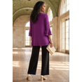 thumbnail image 2 of Jessica London Women's Plus Size Ruffle Layered Sleeve Top, 2 of 3