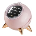 thumbnail image 2 of Caja redonda para presentación de joyas, atracción magnética multicapa, pequeña y redonda, con cubierta antipolvo transparente, color rosa, 2 of 10