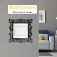 thumbnail image 3 of Hallow Out Switch Pegatinas Espejo Envolvente Etiqueta Etiqueta Decoración Clear Plástico Wall Art Decal para Tienda Inicio Decoración de Pared Negro Inevent OD003274-03, 3 of 7