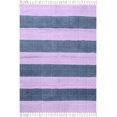thumbnail image 1 of Casavani Handblock Printed Cotton Rug Blue Kitchen Carpets Bohemian Indoor Outdoor Kilim Rug 3x5 feet, 1 of 6