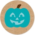 thumbnail image 1 of Teal Pumpkin - Halloween Allergy Friendly Trick or Trinket Circle Sticker Labels - 24 Count, 1 of 3
