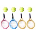 thumbnail image 1 of 1 juego de adornos de raquetas de tenis en miniatura, accesorios de fotografía, adornos de mini raquetas de tenis con mini pelotas, 1 of 5