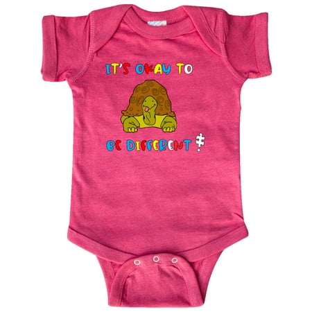

Inktastic Autism Awareness It s Okay to be Different! Silly Turtle Gift Baby Boy or Baby Girl Bodysuit
