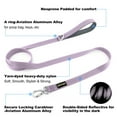 thumbnail image 2 of Plutus Pet Heavy Duty Dog Leash with Lockable Aluminum Carabiner, 4/6 Feet Long, Double-Sided Reflective Nylon, Padded Handle, for Puppy, Small, Medium and Large Dogs (Lilac Purple, 1" x 6'), 2 of 7
