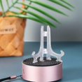 thumbnail image 4 of High Transparency Acrylic Stand, Elegant Curved Design For Displaying Cards, Photos, And Artwork, Clear Plastic Easel With Lace Frosted Design, 3 Inch, 4 of 5