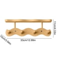thumbnail image 2 of SIYTUAU Wall Mounted Hook Rack With 4 Hooks And Shelf For Bathroom Kitchen Entryway Wood Material 12.9 Inch Length 3.9 Inch Depth Rust Free Design, 2 of 7