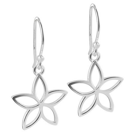 Silver Marcasite Flower Earrings - Gem Avenue 925 Sterling Silver 16mm wide Dangling Flower Dangle Earrings With French ear Wire